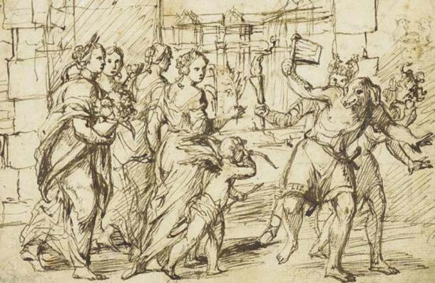 The Lupercalian Festival in Rome by Adam Elsheimer (Public Domain)