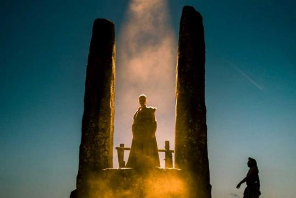 MacKenzie Crook as head Druid Veran in Britannia. (Sky Atlantic)