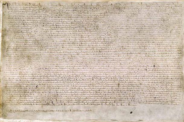 Copy of the Magna Carta held at the British Library (Earthsound / Public Domain)