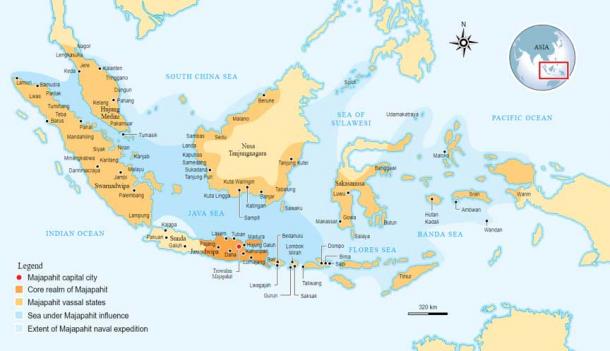 Location of Majapahit Empire