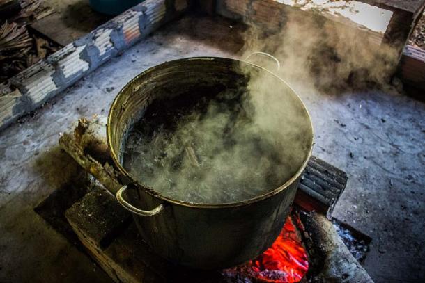 Making ayahuasca tea in Iquitos in Pery. (Apollo / CC BY 2.0)