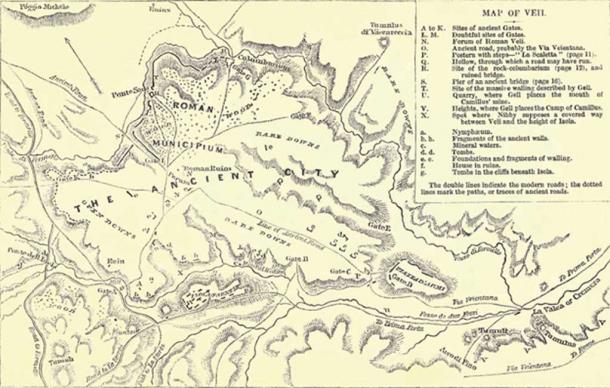 Map from ‘The Cities and Cemeteries of Etruria.’ 