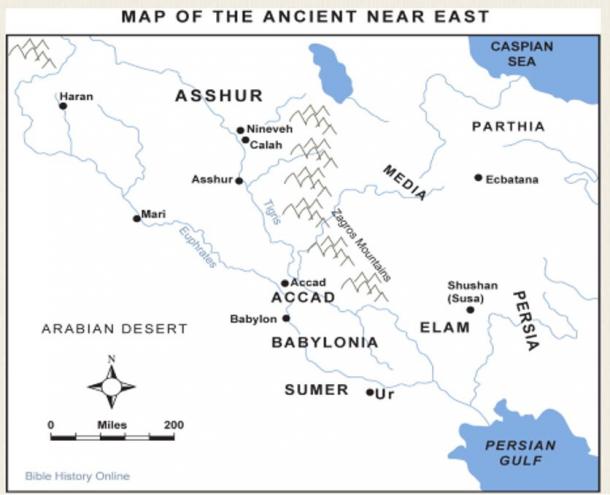Map credit:  Bible History Online