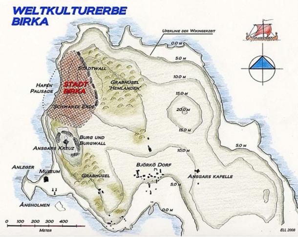 Map of Birka.