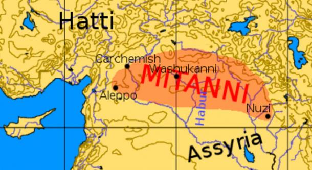 Map of ancient Mitanni