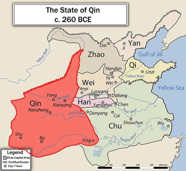 Map of the Growth of Qin. (CC BY-SA 3.0)