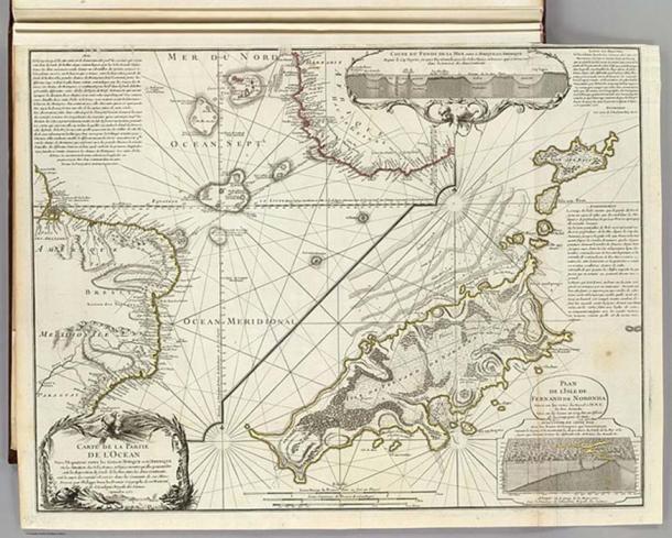 “Map of the Southern Lands contained between the Tropic of Capricorn and the Antarctic Pole, where the new discoveries made in 1739 to the south of the Cape of Good Hope may be seen” by Philippe Buache.