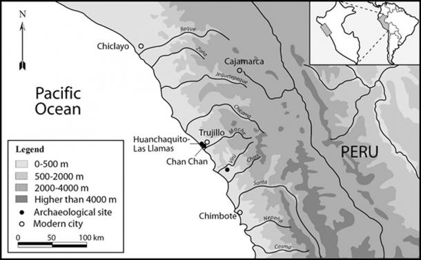 Map of the north coast of peru showing the extent of the chimú state and the geographic location of the huanchaquito-las llamas site. (© 2019 Gabriel Prieto et al / Plos ONE)