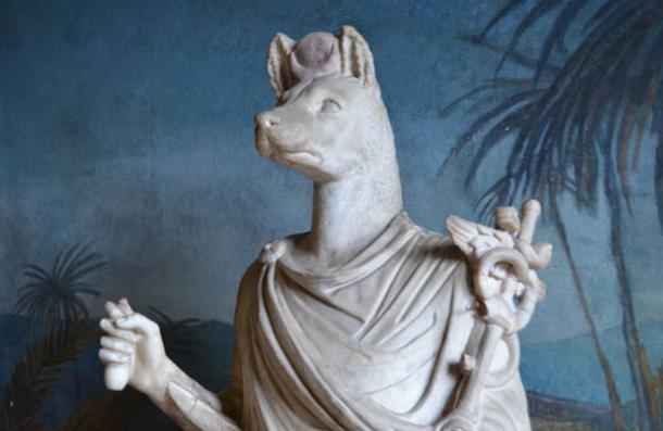 Marble statue of Anubis, Vatican Museum