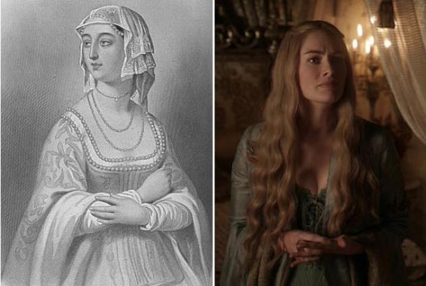 Margaret of Anjou (Wikimedia Commons) compares with Cersei Lannister (EyesOnFire89/Flickr)