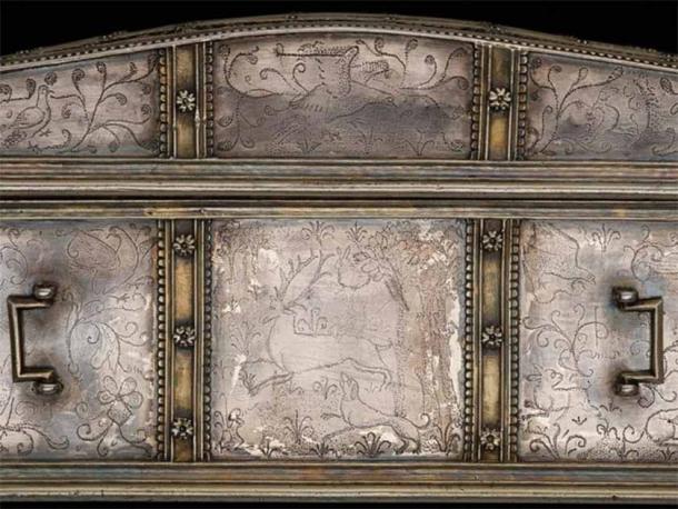 The Mary, Queen of Scots casket features delicate pinpricked outlines of various animals (National Museums Scotland)