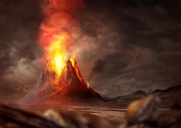 Massive volcanic eruption. (James Thew / Adobe Stock)