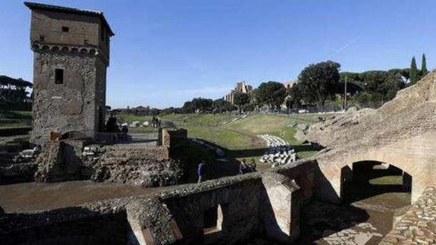 A section of the Circus Maximus after reconstruction.