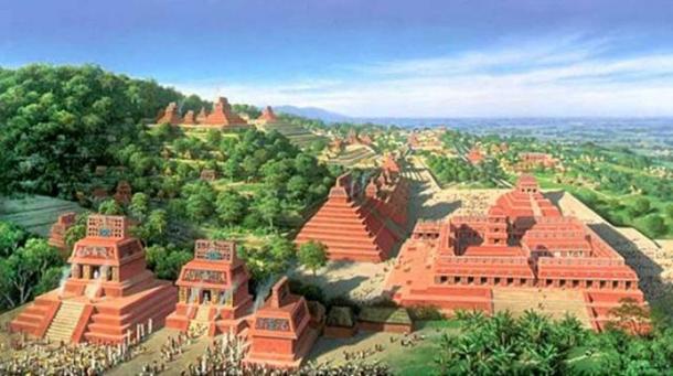 Artist’s representation of what the Maya world may have once looked like (artist unknown)
