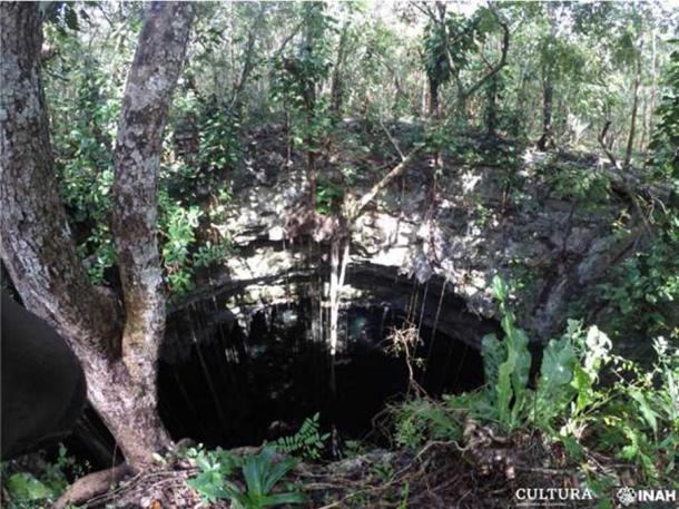 La canoa maya fue descubierta en un cenote en Yucatán. (Oficina Península de Yucatán del SAS-INAH)