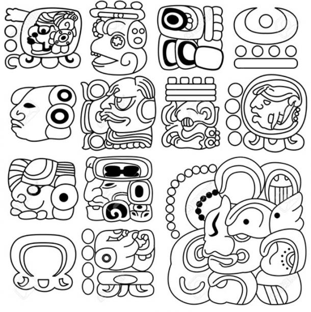 Mayan hieroglyphs