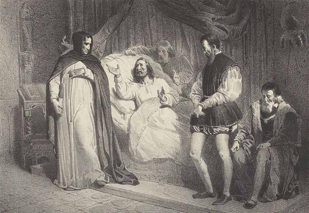 Lorenzo de' Medici on his deathbed. (Public domain)