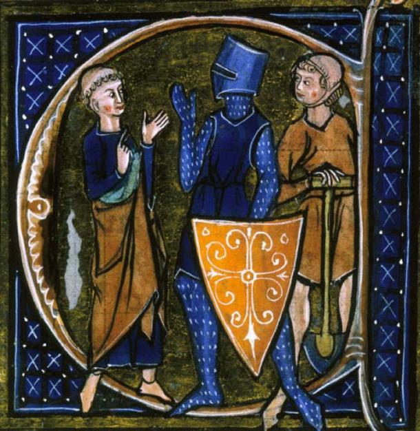 Medieval French manuscript illustration of the three classes of medieval society: those who prayed (the clergy) those who fought (the knights), and those who worked (the peasantry). (Public Domain)