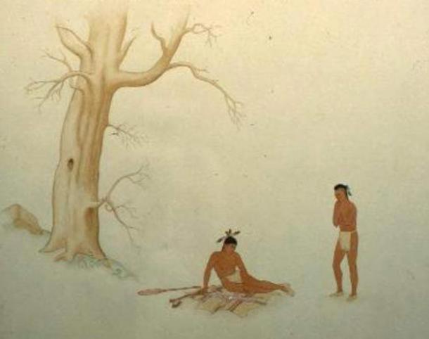 Meeting of Hiawatha and Deganawida by Sanford Plummer. (Public Domain )