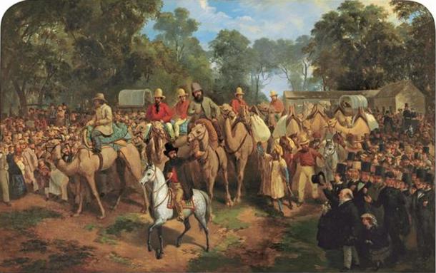 ‘Memorandum of the Start of the Exploring Expedition’ (1860) by Nicholas Chevalier. (Public Domain)