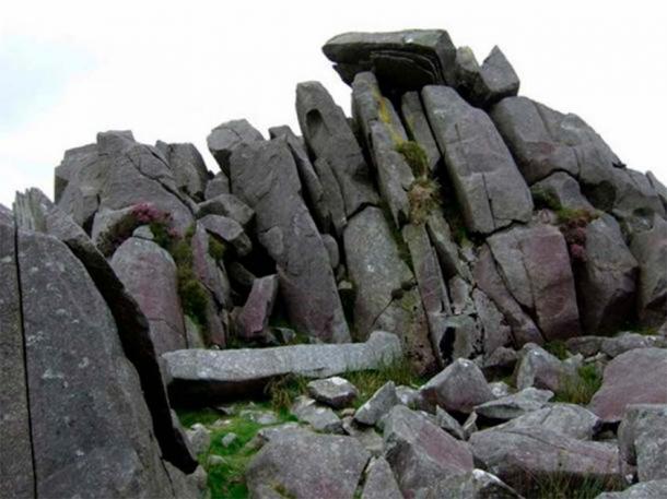 Stones at Carn Menyn, Wales, as an example of bluestone. These dolerite slabs, split by frost action, seem to be stacked, and ready for the taking. (Ceridwen/ CC BY-SA 2.0)