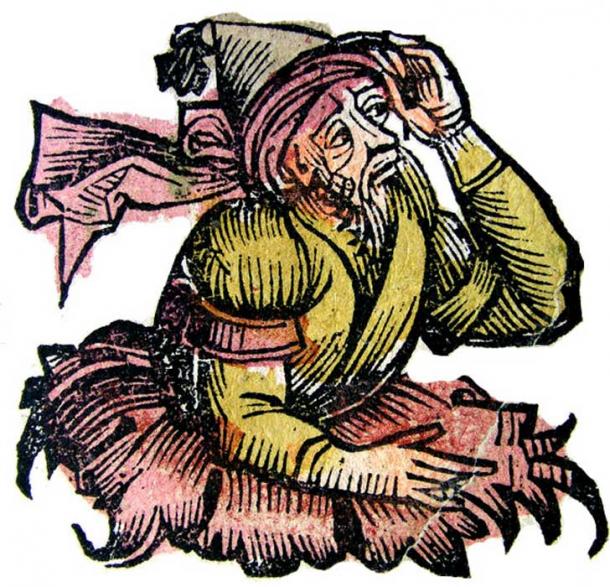 Merlin,  from the Nuremberg Chronicle, 1493.