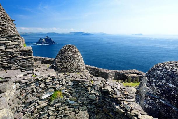 Skellig Michael Island or Great Skellig, home to the ruined remains of a Christian monastery and scenes from two Star Wars movies, Country Kerry, Ireland. (MNStudio / Adobe stock)