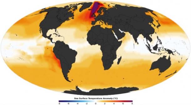 Mid-Pliocene reconstructed annual sea surface temperature anomaly (Giorgiogp2 /CC BY-SA 3.0)