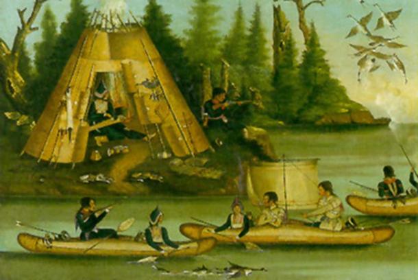 Mi’kmaq tribe painting. Anonymous 19th century. (The National Gallery of Canada/Public Domain)