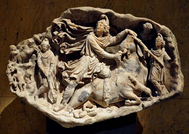 Mithras Relief (Tauroctony), from Aquileia, 2nd half of 2nd century AD.
