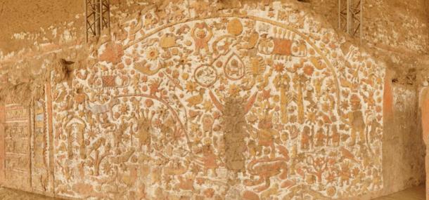 Mural Moche en Huaca de la Luna, Perú 