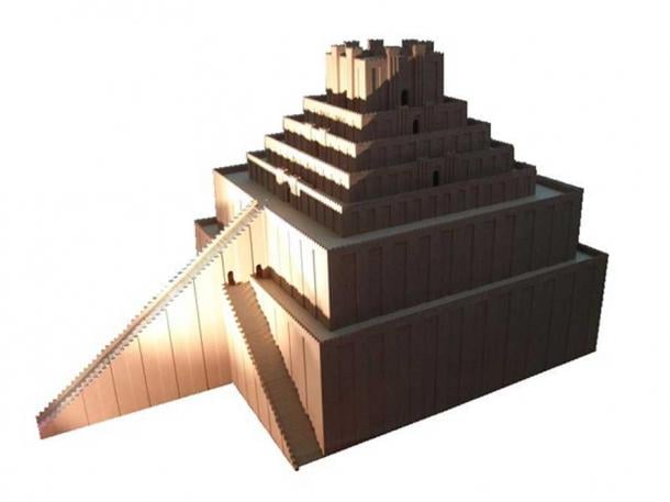 Model of Etemenanki. Pergamonmuseum (Berlin). (Public Domain) The top level contained a temple for a chosen woman to meet Marduk.
