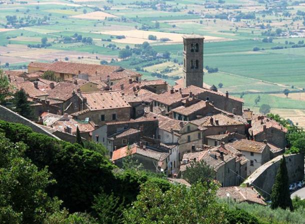 Modern Cortona, Tuscany, Italy.