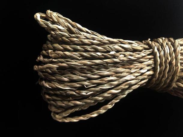 Modern cordage made from grass.  Twisted fibers can form the basis of rope, nets, fabric, and clothing