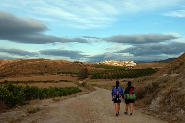 Modern pilgrims along the Camino de Santiago