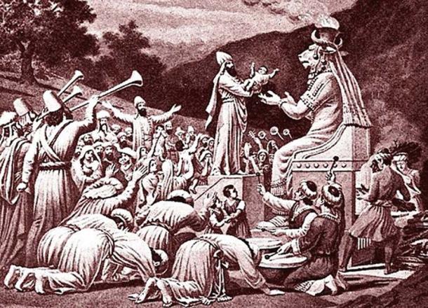 Moloch – followers sacrificed children to the idol. Source: Jonund / Public Domain.