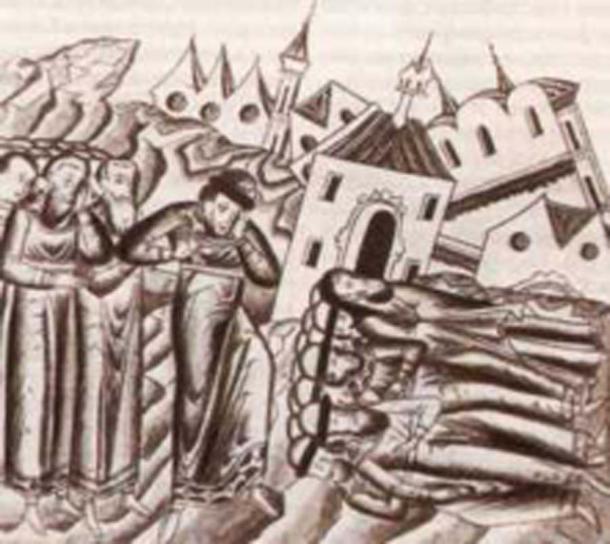 Mongol invasion: The massacre in the Russian City Suzdal. The Medieval annal. (Public Domain)