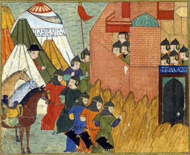 El asedio mongol de Arbil, en la Ciudadela de Erbil. (Dominio publico)