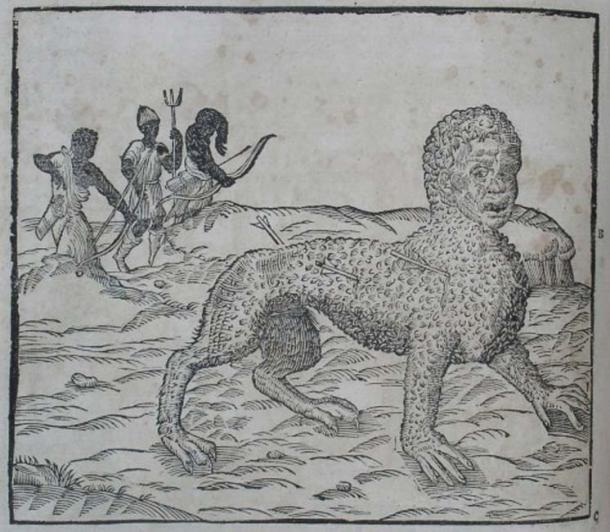 Wood cut from ‘Monsters and Wonders’ depicting the legendary Huspalim. (Wassawan V./CC BY SA 4.0)