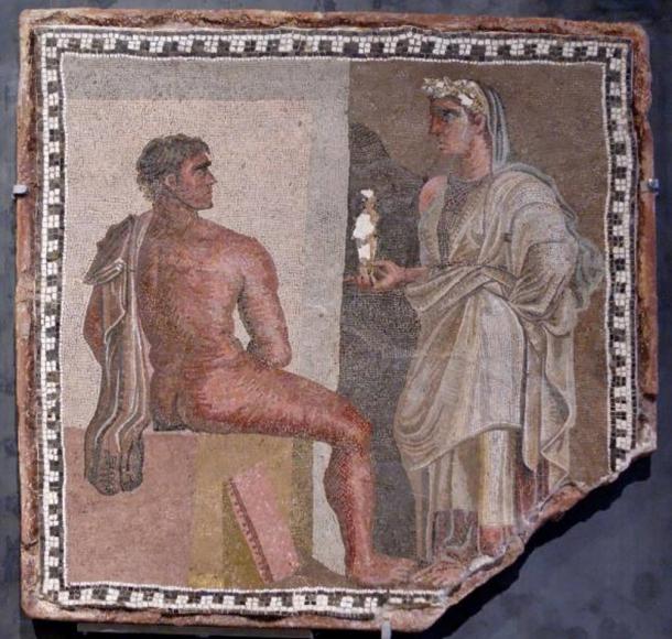 Mosaic of Orestes, main character in Aeschylus's only surviving trilogy, ‘The Oresteia’.