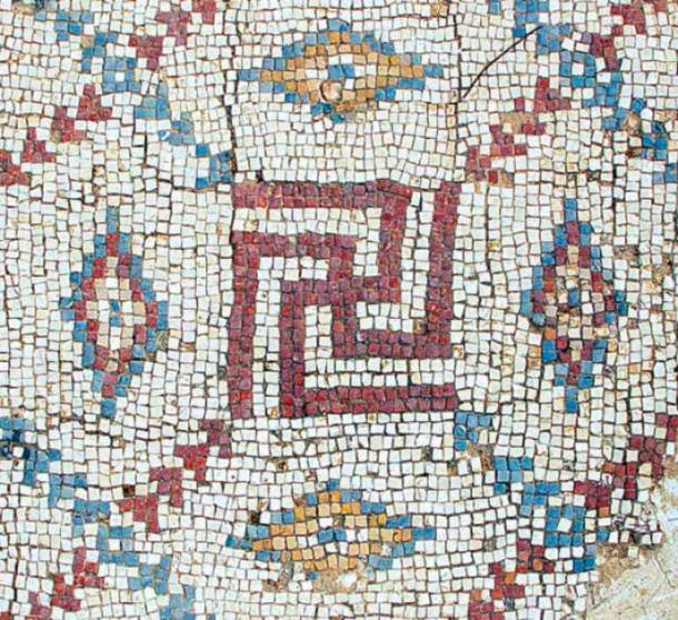 Mosaic swastika in excavated Byzantine church in Shavei Tzion (Israel). (Etan J. Tal / CC BY-SA 3.0)