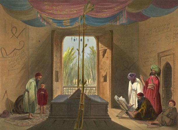 Mosque and Tomb of the Emperor Soolta Mahmood of Ghuznee by Lietenant James Rattray.circa 1839