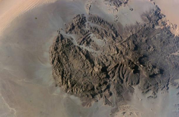 Mount Uweinat in the eastern Sahara, the area in which the dried lakes were identified
