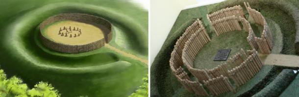 eft: Mt Horeb Earthworks in Kentucky, USA (Kentucky Heritage Council). Right: Goseck Circle, Germany (Patrick G / Flickr)