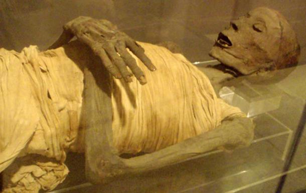 Mummy of an upper-class Egyptian male from the Saite period.