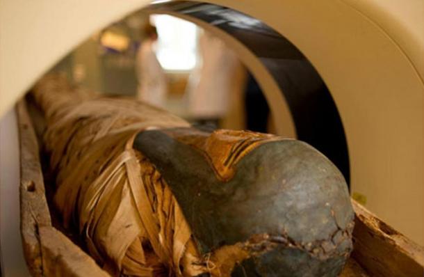Mummy undergoing CT scanning. Representational image. 