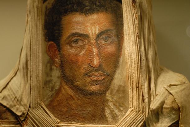 Mummy portrait excavated at Hawara in 1911. (Public domain)