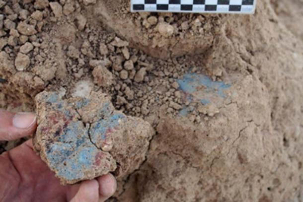 Mural fragment discovered in Kemune Palace. (University of Tübingen eScience Cente / Kurdistan Archaeology)