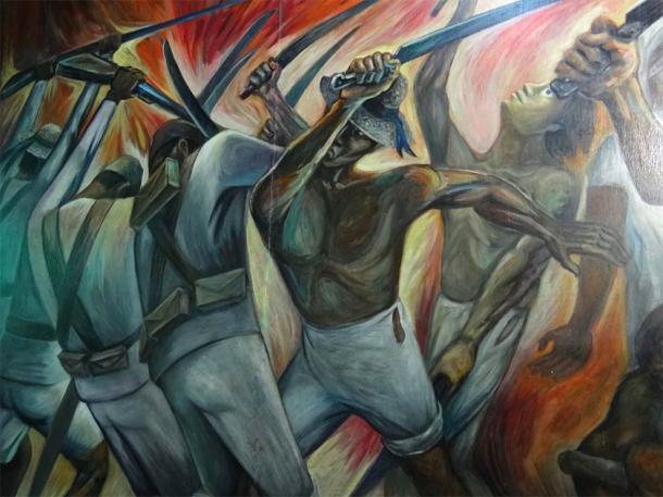 Mural of the War of the Castes which can be visited at the Municipal Council Building in Valladolid, Yucatan. (Adam Jones, Ph.D. / CC BY-SA 3.0)