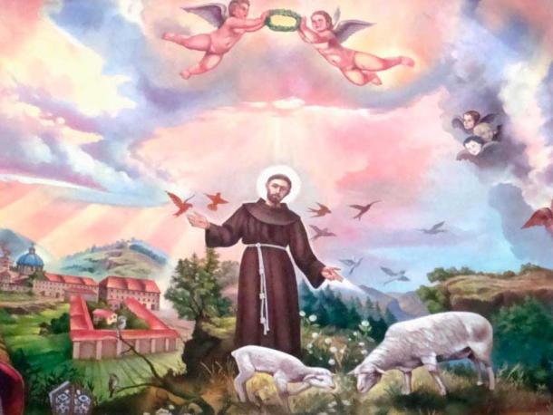 Mural of St. Francis of Assisi, Templo de San Francisco de Asís (Coyoacán), Mexico City (Cathedrals & Churches / CC BY 2.0)